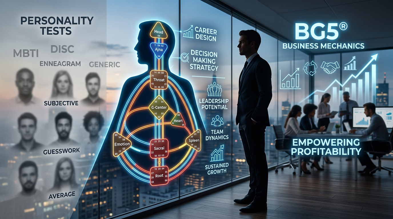 Success Code BG5 con i nove centri energetici e i cinque tipi di carriera del BG5 Design System